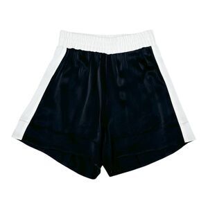 RARE GOOD AMERICAN Black and White Satin Shorts